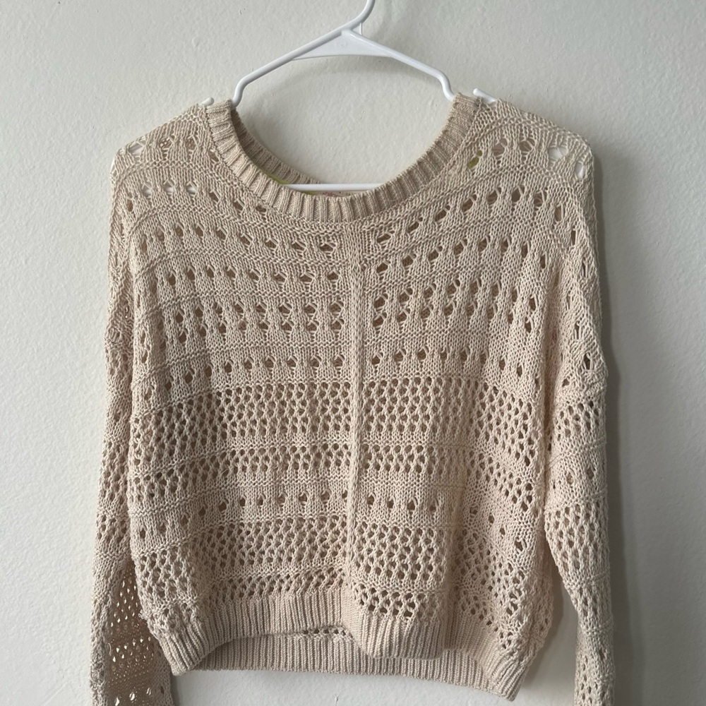 Cropped Long Sleeve Sweater